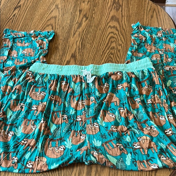 Little Sleepies Other - Little Sleepies Teal Sloth Pajama Set